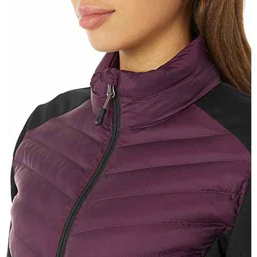 32 Degrees Womens Mixed Media Jacket (Potent Purple, Large)