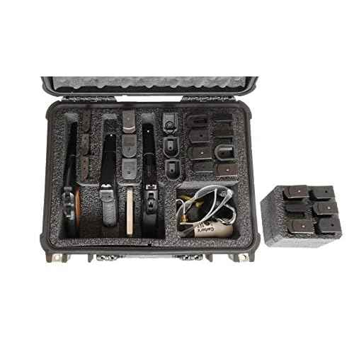 Case Club 3 Pistol & Accessory & Up to 23 Magazines Pre-Cut Waterproof Case with Silica Gel to Help Prevent Gun Rust (Gen 2)