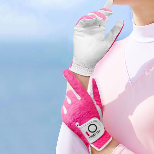 Women's Golf Glove in Rain and Wet Conditions - Left Hand Rose Medium
