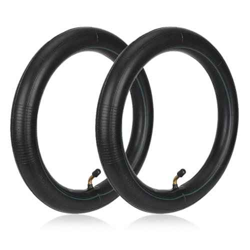 12x 2.125 Inner Tube with Bent Valve for Ebike Stroller Tricycle Balance Bicycle, 12 inch 12 x 2 1/8 Tire Inner Tube Butyl Rubber Thickened for Bike Accessories