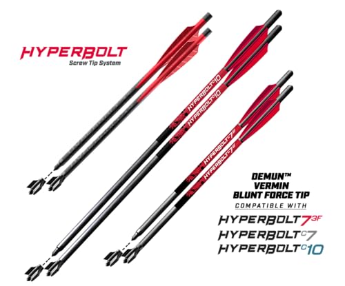 Barnett Demun Blunt Force Tip- 12pk Designed Exclusively for Demun Hyperbolts with Threaded Tips.