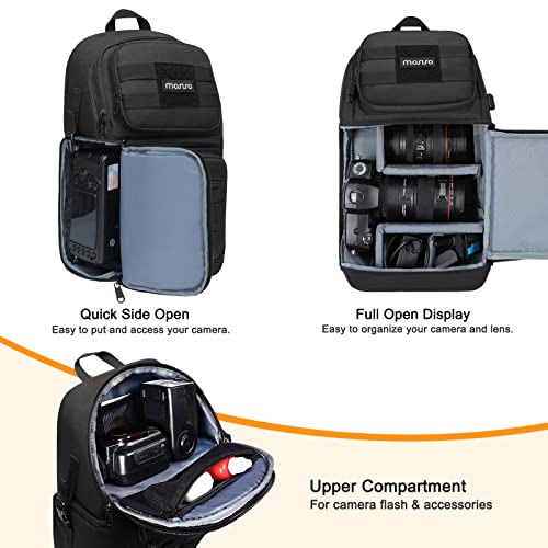 Mosiso Black Camera Sling Bag Tactical Crossbody Camera Case for Photography