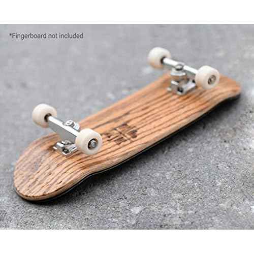 Teak Tuning Apex 61D Urethane Fingerboard Wheels - New Street Shape, 7.7mm Diameter - Ultra Spin Bearings - Made in The USA - Cream Colorway