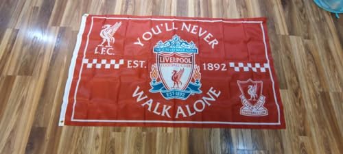 Soccer Banner 3x5 Feet FC Liverpool Flag Indoor Outdoor Support Flag