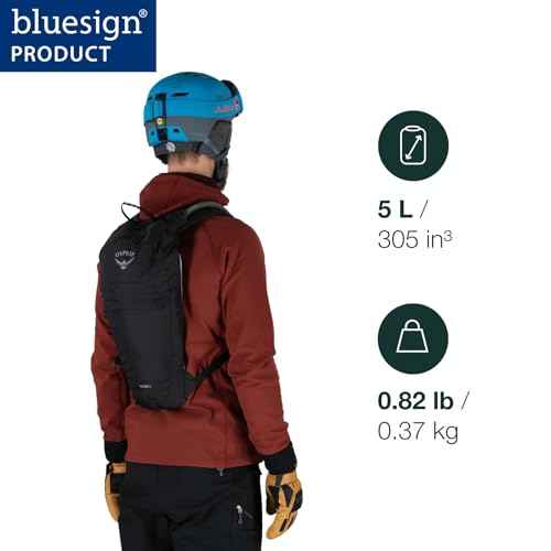 Osprey Glade 5L Ski and Snowboard Backpack with Hydraulics Water Reservoir, Celestine Blue