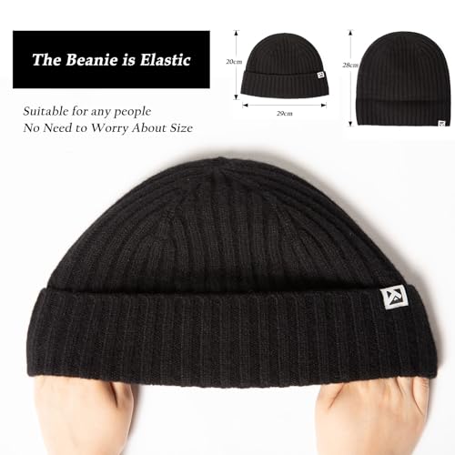 TOP-EX PolarWool¢â L/XL/XXL 100% Merino Wool Beanie Fleece Lined Hat Watch Cap for Cold Weather Winter Warm