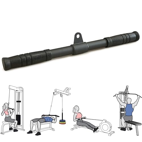 Gym Cable Lat Pulldown Bar 360° Rotating Strength Training Attachments