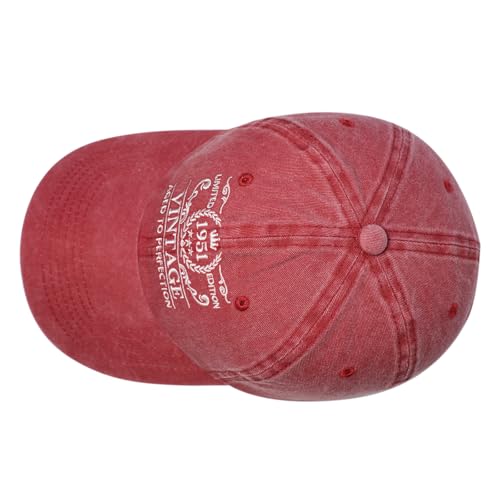 Happy 75th Birthday Hat for Men Women Red 1951 Celebration Gift