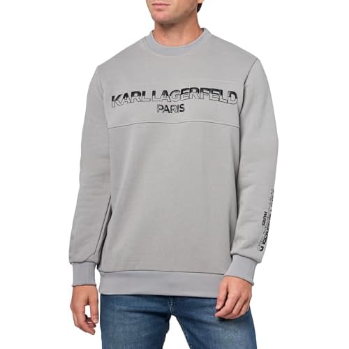 KARL LAGERFELD mens Long Sleeve Pullover Relaxed Fit Sweatshirt