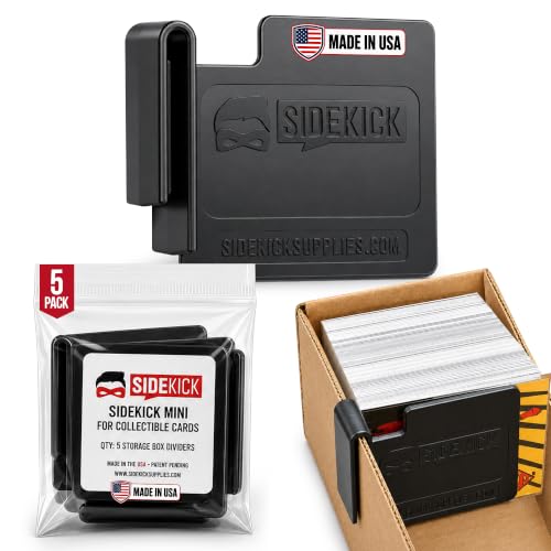 SIDEKICK Mini Trading Card Box Divider Black 5-Pack - Card Support Organizer