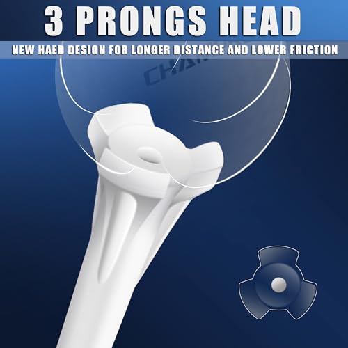 Golf Tees 3-1/4 Inch Pack of 100 - Premium 3-Prong Plastic Stability & Long Distance