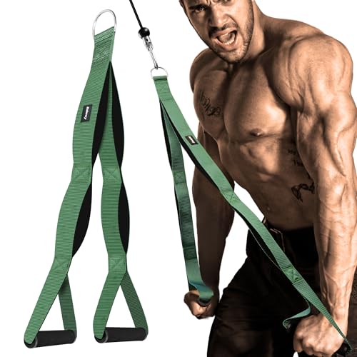Heavy-Duty Tricep Rope Cable Attachment Handles for Strength Training