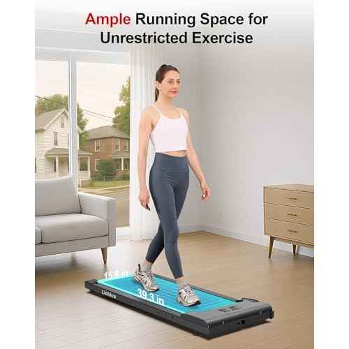 Lichico Walking Pad Under Desk Treadmill£¬Portable Small Treadmills for Home and Office£¬Super Quiet Brushless Motorized Walking Jogging Running Machine with Remote Control