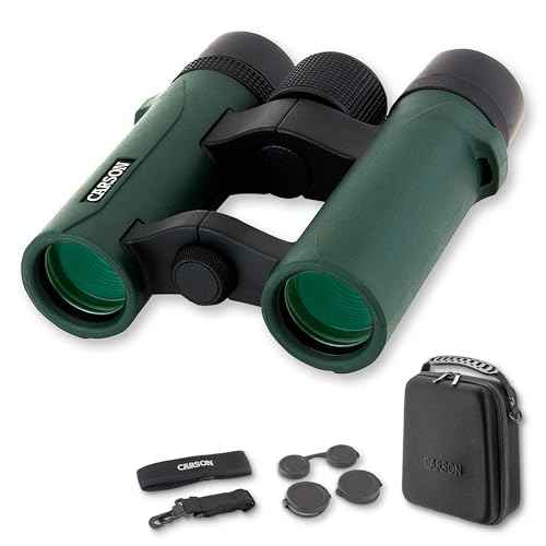 Carson RD Series 8x26mm Open-Bridge Waterproof Compact Binoculars (RD-826), Green