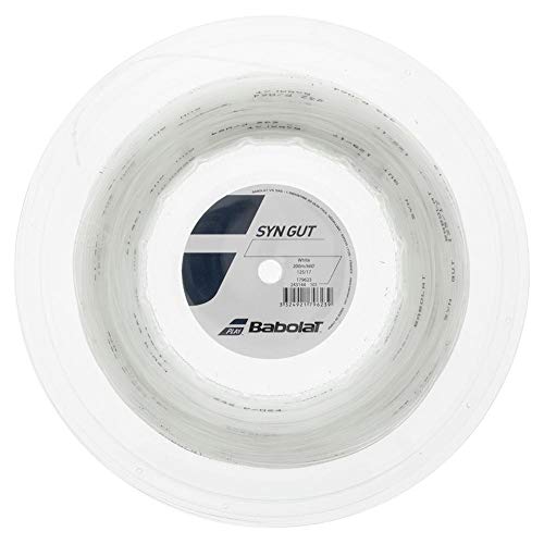 Babolat Syn Gut 17g Tennis String, White (Reel)