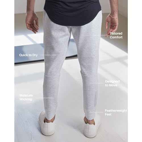 Kenneth Cole REACTION Stretch Scuba Knit Tapered Sweatpants for Men 2-Pack, Active Mens Joggers with Pockets Pack of 2