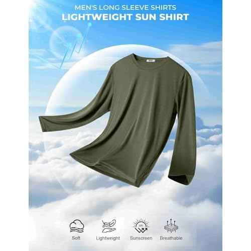 COOFANDY Long Sleeve Shirts for Men Moisture Wicking Activewear T-Shirts Workout Running Shirts