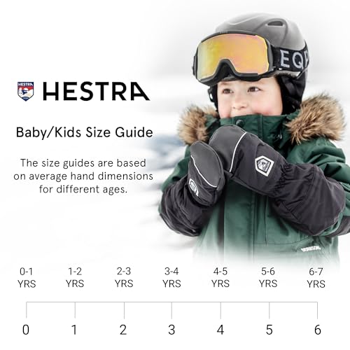 Hestra CZone Junior Mitt (Youth 2-13yrs) I Waterproof, Insulated Kids Mitten for Skiing, Snowboarding or Playing in The Snow