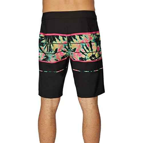 O'NEILL Men's 20 Inch Stripe Boardshorts - Water Resistant Swim Trunks for Men with Quick Dry Stretch Fabric and Pockets