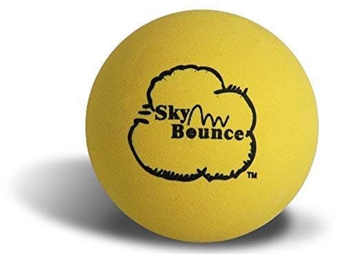 Sky Bounce Color Rubber Handballs for Recreational Handball, Stickball, Racquetball, Catch, Fetch, and Many More Games, 2 1/4-Inch, Yellow, 12 Count
