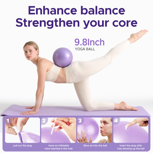 Pilates Ring Kit for Women, Pilates Equipment Accessories, Home Workout Set with Magic Circle, Mini Exercise Ball, Ankle Resistance Bands & Yoga Socks, for Fitness, Toning & Better Me Gifts