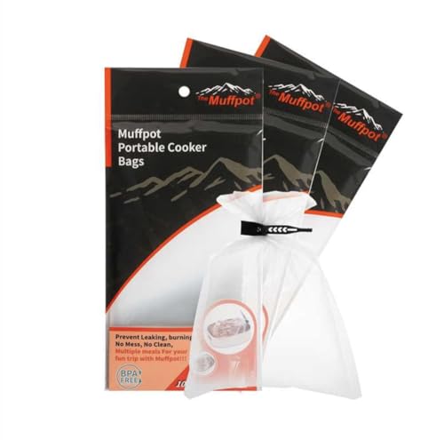 The Muffpot 3-Pack Food-Grade Heat-Resistant Cooker Bags 7x10.5 Inches