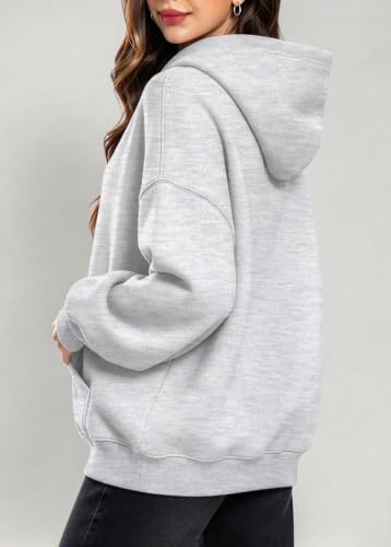 Kims Cosiart Oversized Hoodie Sweatshirt for Women Small Grey