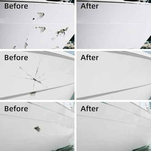 Fiberglass Boat Repair Kit White, Gel Coat Repair Kit for Boats, Marine Fiberglass Repair Kit for Boats, Epoxy Filler for Boats, Fiberglass Repair Kit Fix Holes Chips Pits Cracks