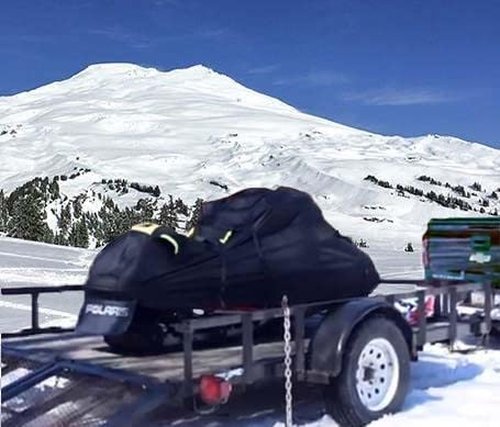 SBU Trailerable Snowmobile Snow Machine Sled Cover Compatible for Ski Doo Bombardier MXZ MX Z X 800 for Model Years 2001-2004. 600 Denier Gear