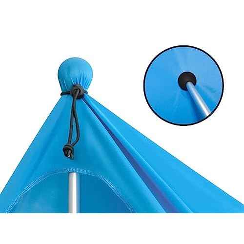 Monoprice 7-Foot, 4-Person Sunshade - with UPF 50+ UV Protection, Lightweight Lycra Fabric, Blue - Pure Outdoor Collection