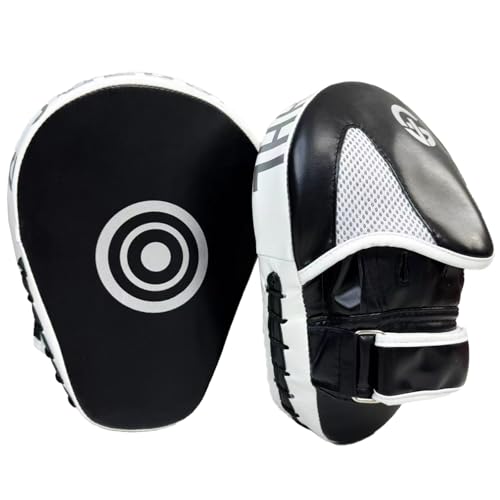 Black Curved Boxing Focus Mitts for MMA Muay Thai Training