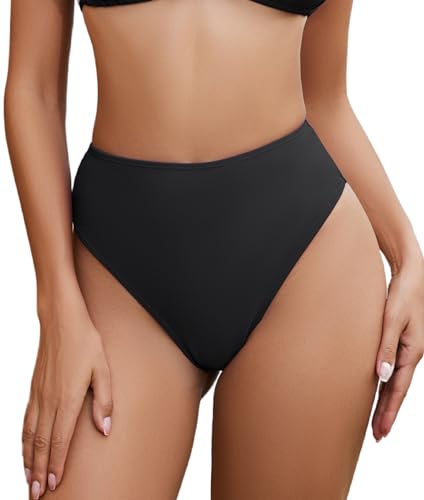 XX-Large Thong High Waisted Bikini Bottoms Cheeky Festival Rave Shorts Black