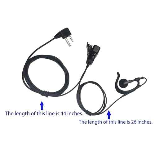 CYen Two-Way Radio Earpiece Compatible Midland Ear-Clip Headset for Midland Walkie Talkie Earpiece GXT1000VP4 T51VP3 T10 X LXT600VP3 2 Pack