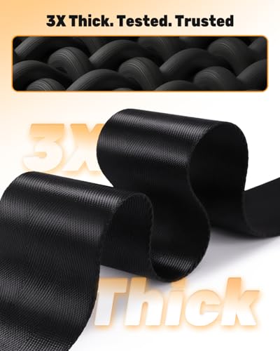Heavy-Duty Tree Stand Harness Strap Black - Quick-Connect Hunting Safety Gear