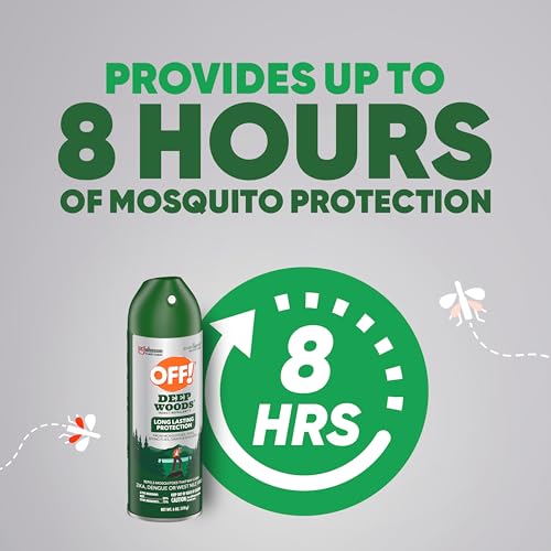 OFF! Deep Woods Insect Repellent Aerosol, Bug Spray with Long Lasting Protection from Mosquitoes, 6 oz (Pack of 12)