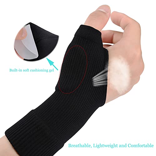 Arthritis Wrist Support Gloves with Gel Pads - Breathable Compression Sleeves for Hand Pain Relief