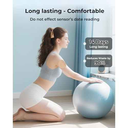 Libre 3 Sensor Covers Waterproof- 20pcs Sensor Covers for Libre 3£¬ Adhesive Patches for CGM£¬Backing with Easy-Peel Tab for 10-14 Days Full Cover No Glue in Center(Nude)