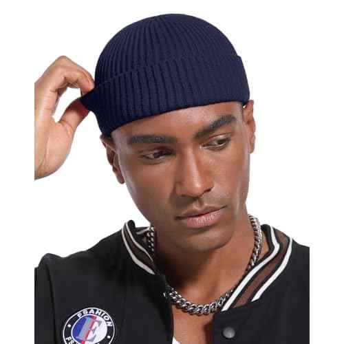 Swag Short Fisherman Beanie for Men Women, Wool Knit Cuff Soft Trawler Beanie Watch Hat, Winter Warm Hats Skull Cap