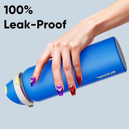 Insulated Stainless Steel Water Bottle with Straw - 40 oz Sapphire