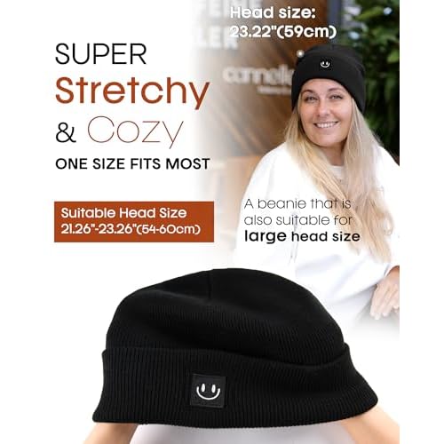FURTALK Unisex Beanie for Women Men Knit Cuffed Winter Hats Soft Warm Cute Ski Skull Caps