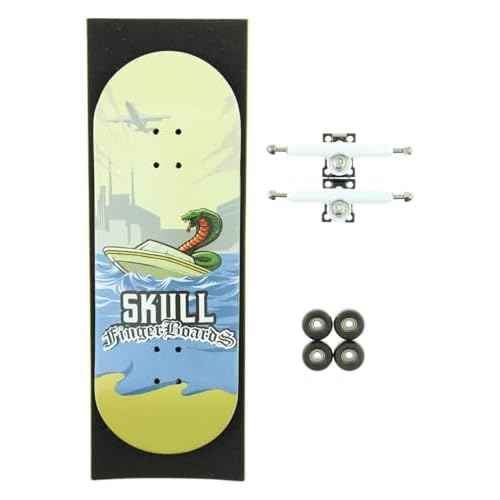 Skull Fingerboards¢ç City Limits 34mm Pro Complete Professional Wooden Fingerboard Mini Skateboard 5 PLY with CNC Bearing Wheels