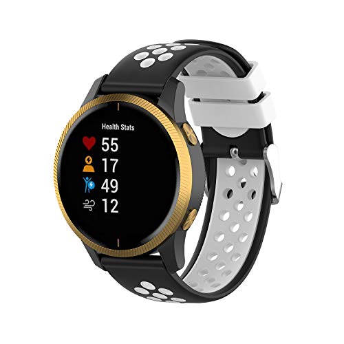 FitTurn Two-Color Breathable Quick Release Watch Strap 20mm Tricolor-D