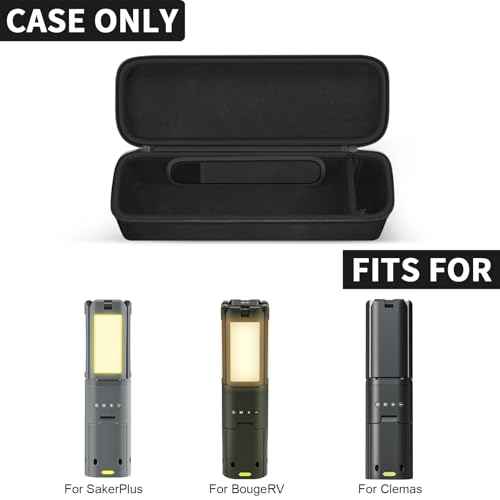 BooBowl Case Compatible with Clemas/ for BougeRV/ for SakerPlus Telescopic Rechargeable Camping Lights, Electric Outdoor Lamp Magnetic Lanterns Storage Holder Bag- Box Only
