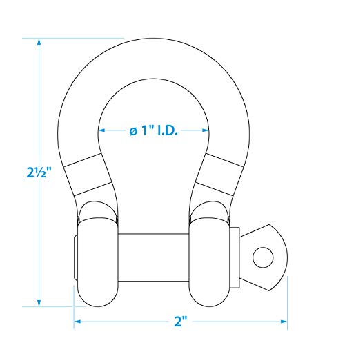 Seachoice Galvanized Steel Anchor Shackles, 3/8 In.