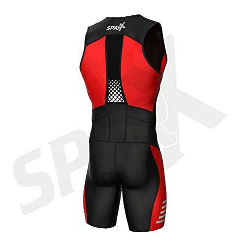 Sparx Men's Elite Triathlon Suit Trisuit SpeedSuit Skinsuit Swim-Bike-Run Triathlon Race Suit
