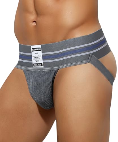 Men's Grey Large Arjen Kroos Jock Strap Athletic Supporter Gym Underwear