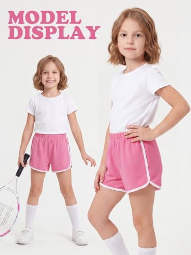Girls Cotton Athletic Shorts 6-Pack Toddler Summer Sports Active Wear