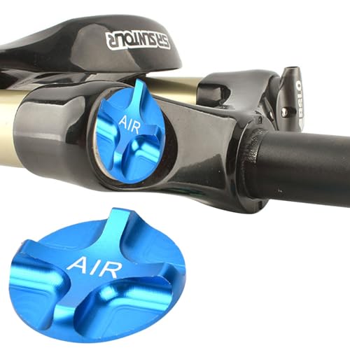 Blue Aluminium Alloy Bicycle Suspension Fork Valve Cover - Life Valve Accessory