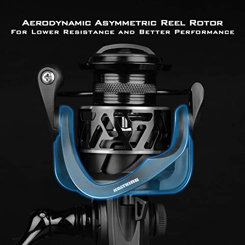 KastKing Zephyr Spinning Fishing Reel 3000 - Black, 5.2:1 Gear Ratio