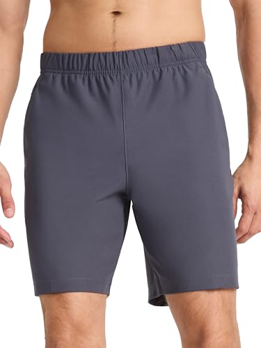 Reebok Men's Jumpstart 8” Shorts - Small, Ebony, Lightweight Poly Fabric